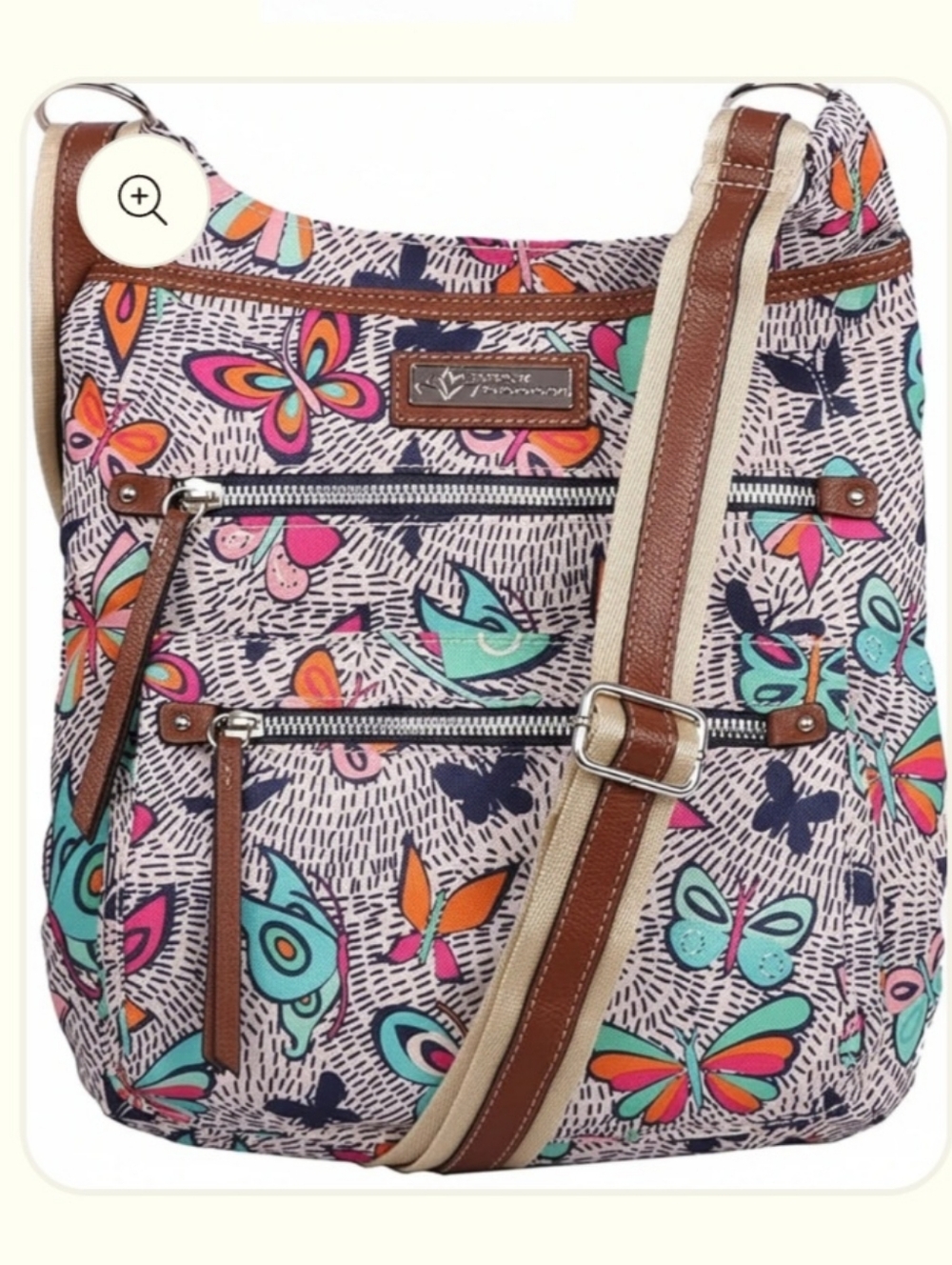 Lily Bloom Brand Floral Butterfly Crossbody Bag in Multicolor